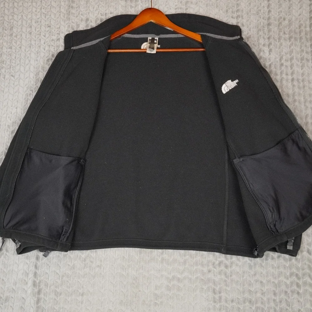 The North Face Fleece Jacket Mens L Black Full Zip Outdoor Hiking Polyester